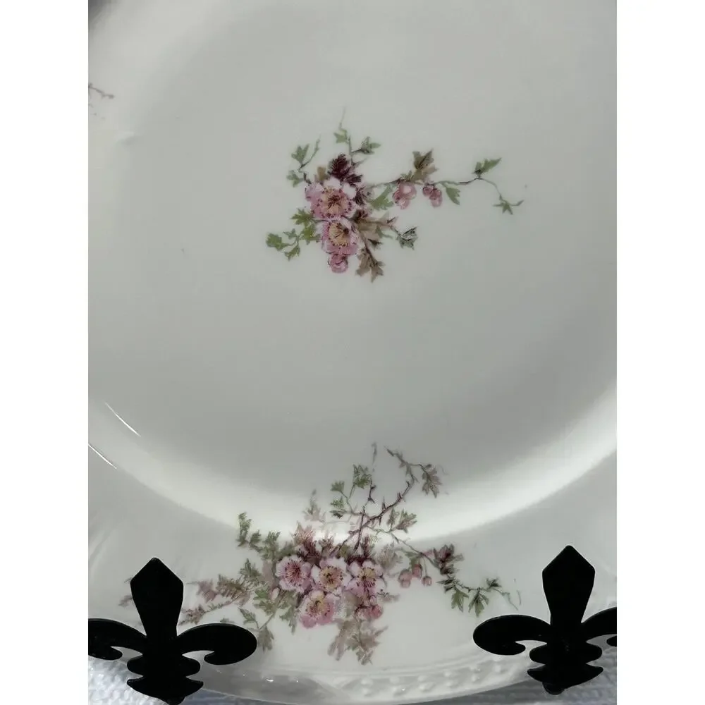 CH Field Haviland Limoges‎ Pink Floral Salad Dinner Replacement 9.5 Plate France